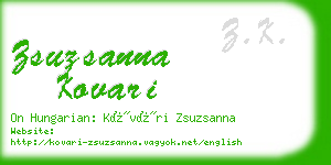 zsuzsanna kovari business card
